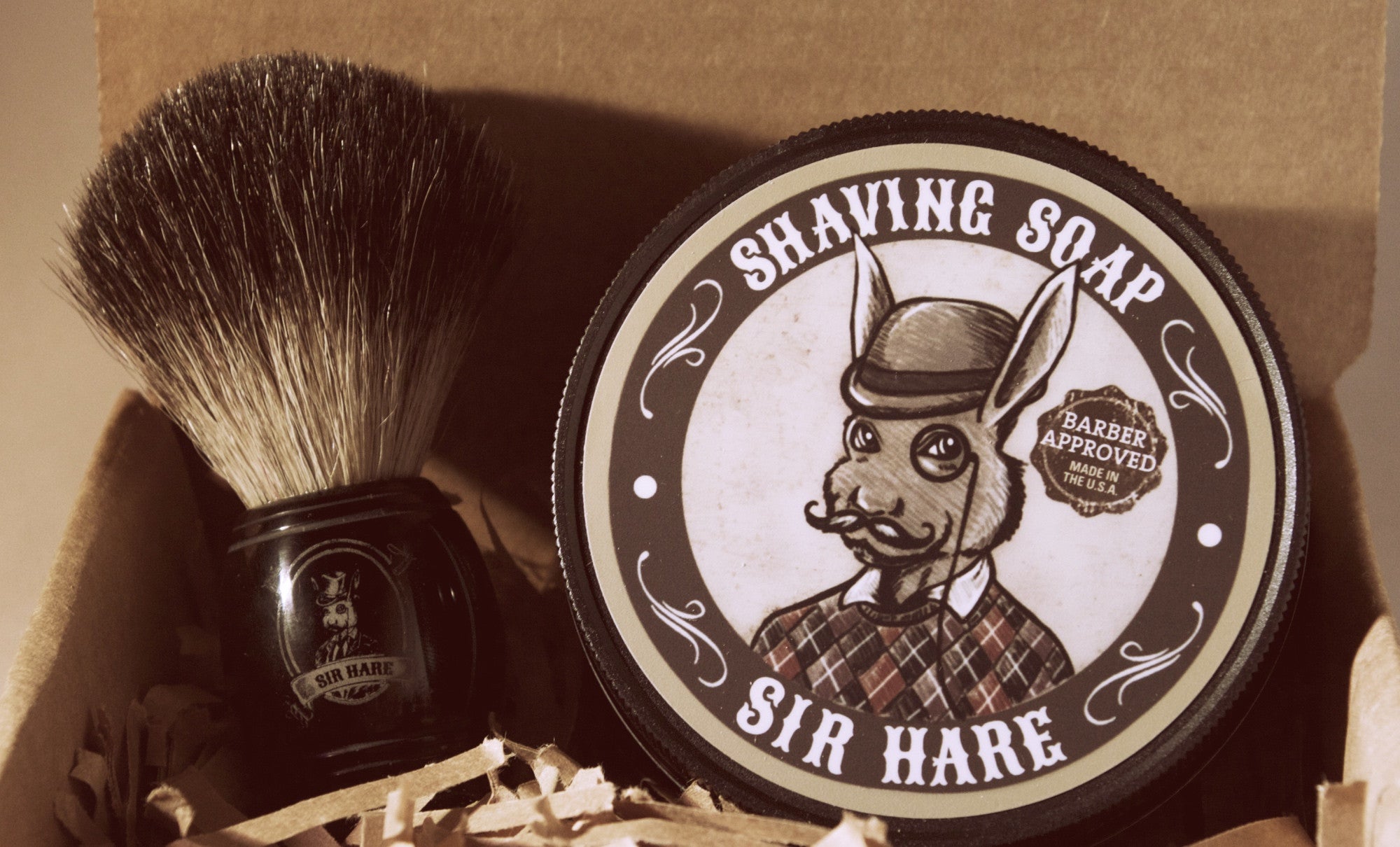 Mens 2024 Bathroom Starter Pack. Razor, Shave Soap, badger Brush, Murphy & McNeil Barbershop Banzai Shaving Soap set